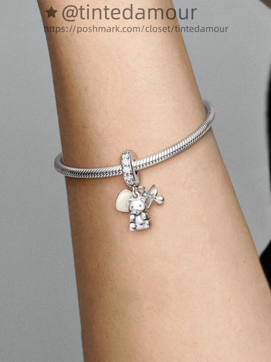 Pandora Baby Teddy Bear Dangle Charm - Picture 2 of 2